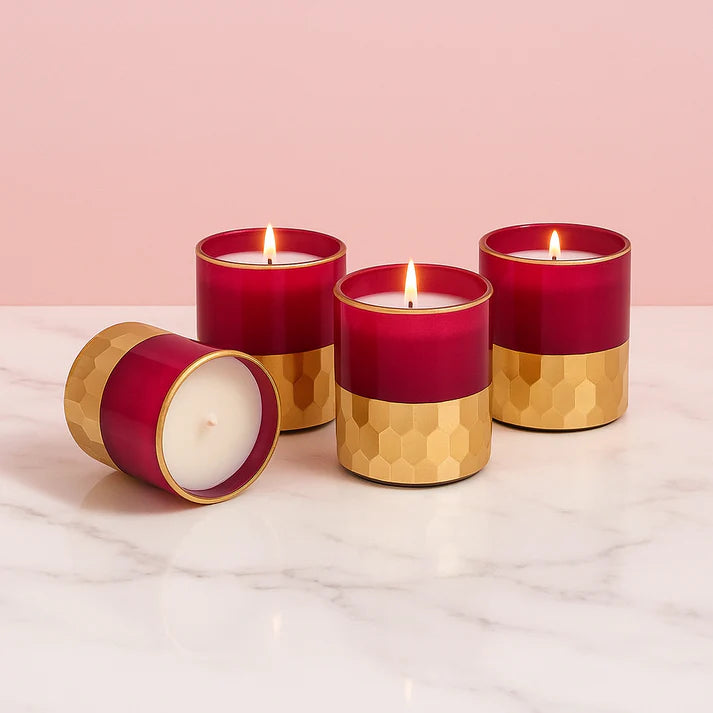 Ruby Royale Candle Jar– Glossy Pink | 200ML