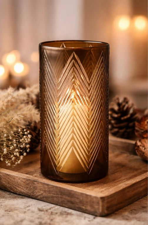 Imperial Cut Amber Jar