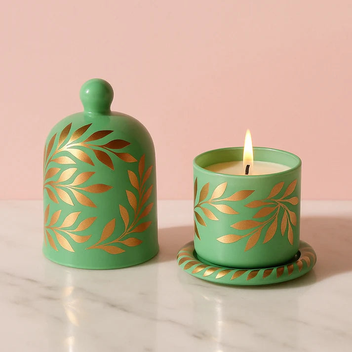 Emerald Leaf Bell Jar