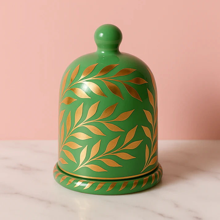 Emerald Leaf Bell Jar