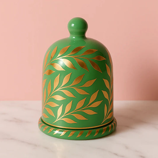 Emerald Leaf Bell Jar